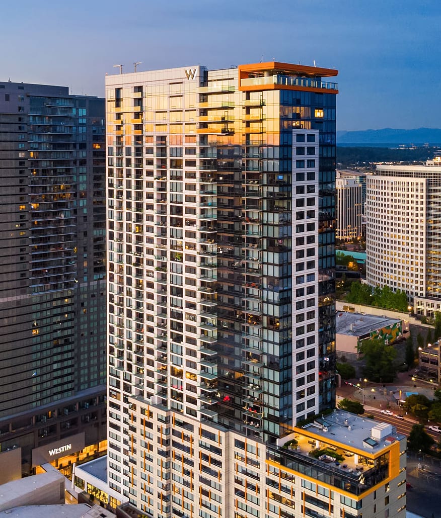 Two Lincoln Tower apartments in Bellevue, WA