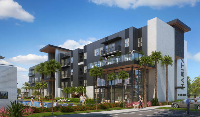 Habitat at the Grove apartments in Mcallen, TX